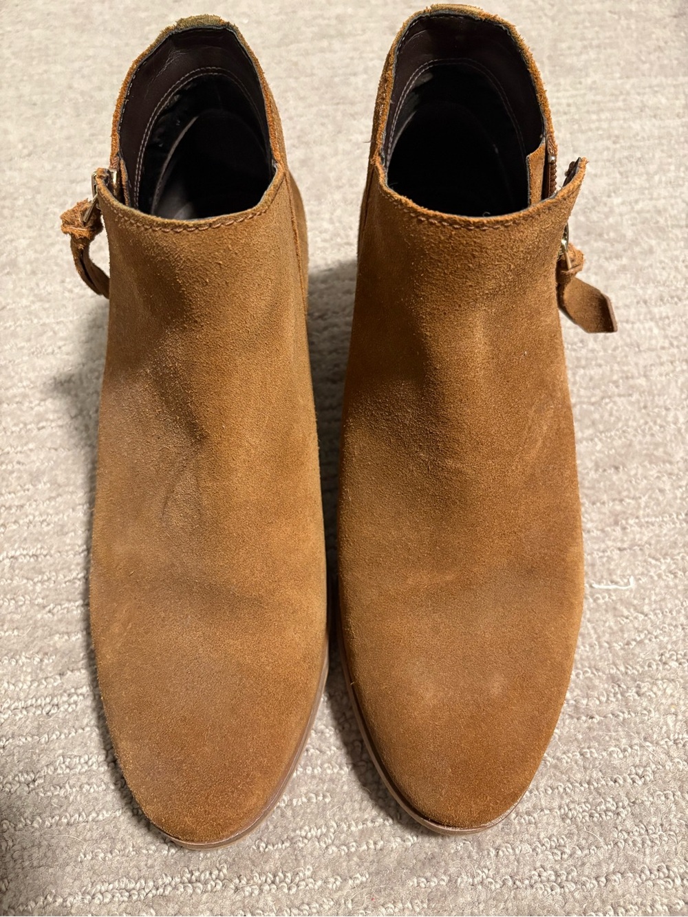 Cole Haan Women’s Suede Ankle Boots in Cognac Brown